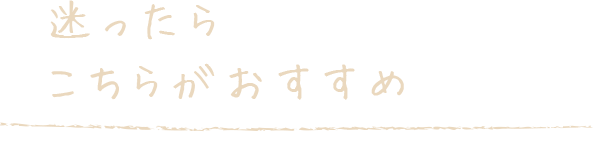 迷ったらこちらがおすすめ